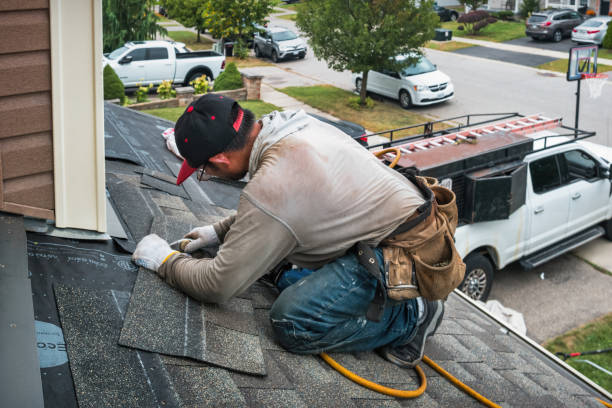 Professional Roofing technician working in East Bridgewater, MA